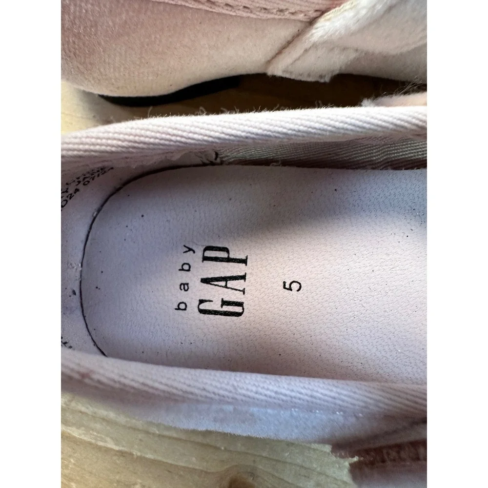 Baby Gap‎ Pink Velvet Mary Jane Bow Flats Toddler Girls Size 5 Dress Shoes